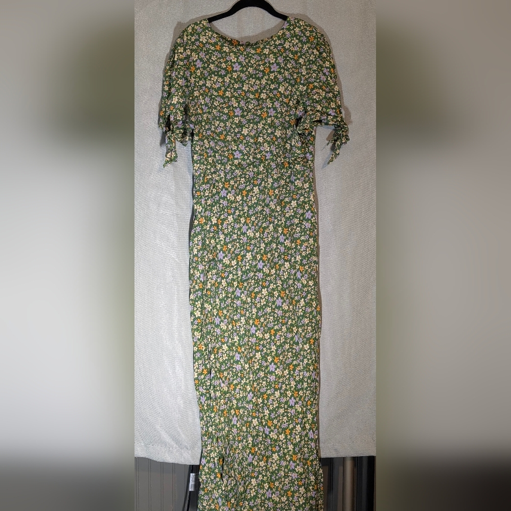 ASOS Green Floral Maxi Dress